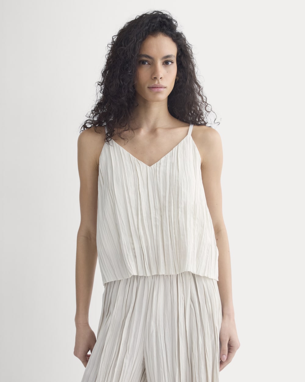 Crinkle Trapeze Tank | Birch