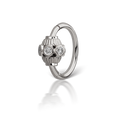 Diamond Indian Bead Hoop Earring