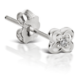 Diamond Lucky Clover Stud Earring