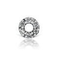 Diamond Micropavé Circle Threaded Stud Earring With Titanium Backing
