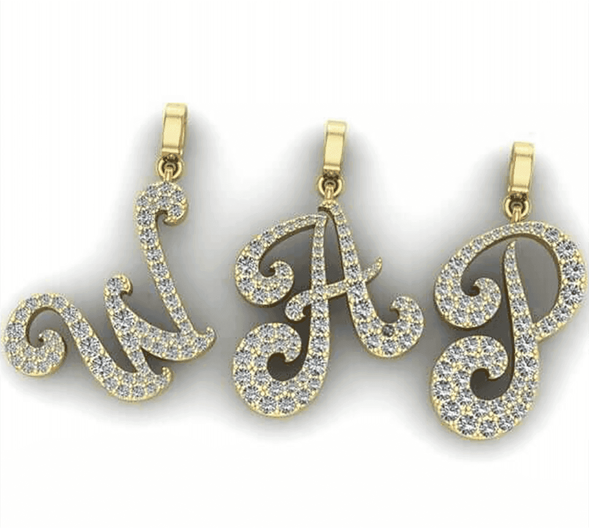Diamond Script Font Anklet - Additional Letters