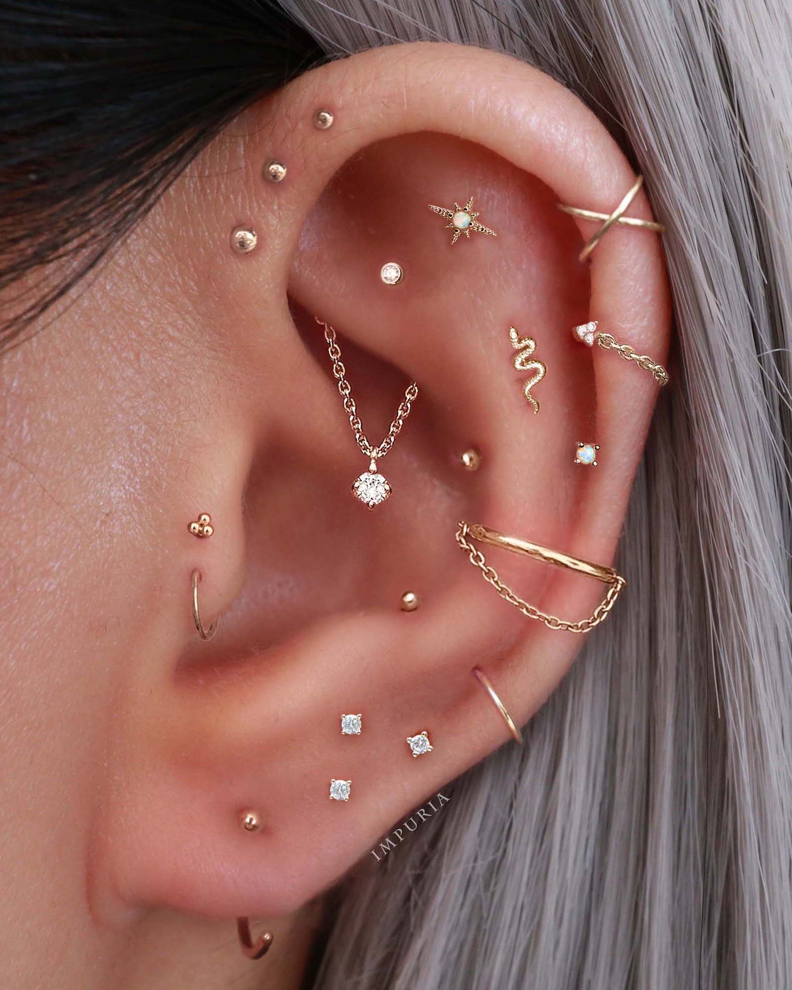 Stellar Single Chain Hoop Ring Clicker