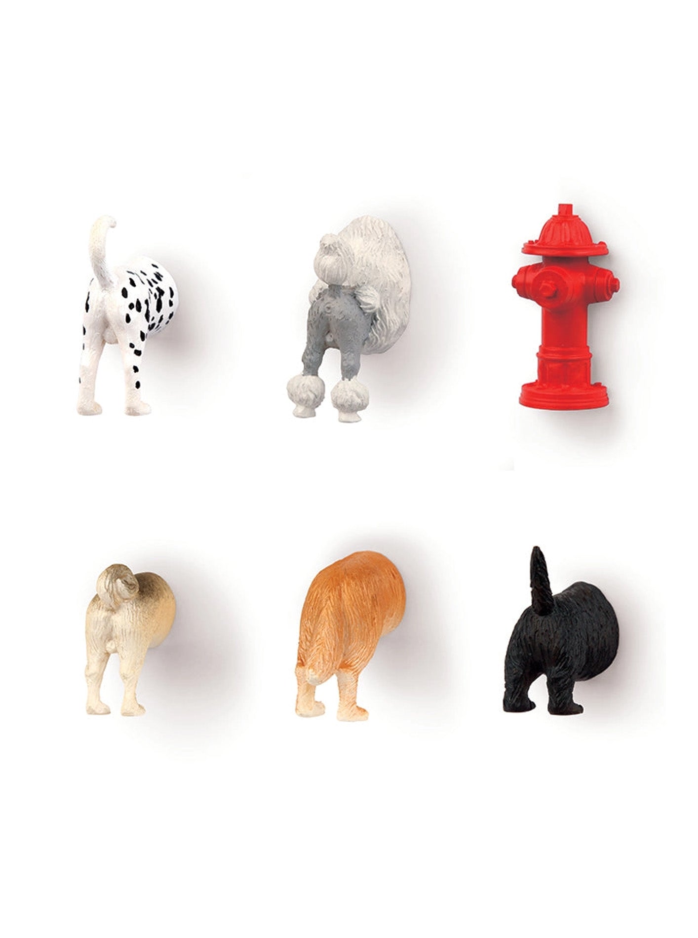 DOG BUTT MAGNETS 6 PER SET