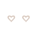 Mirelle Heart Earrings Rose Gold