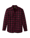 1922 Archive Wool Shirt - Deep Crimson / Black Plaid