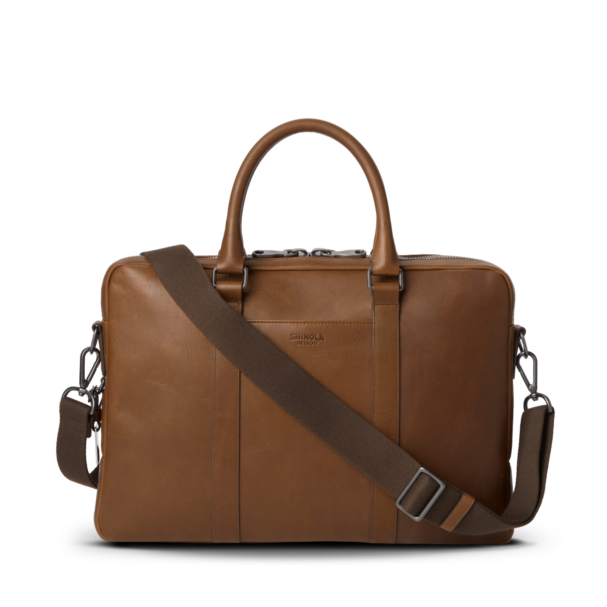 Computer Briefcase - Medium Brown