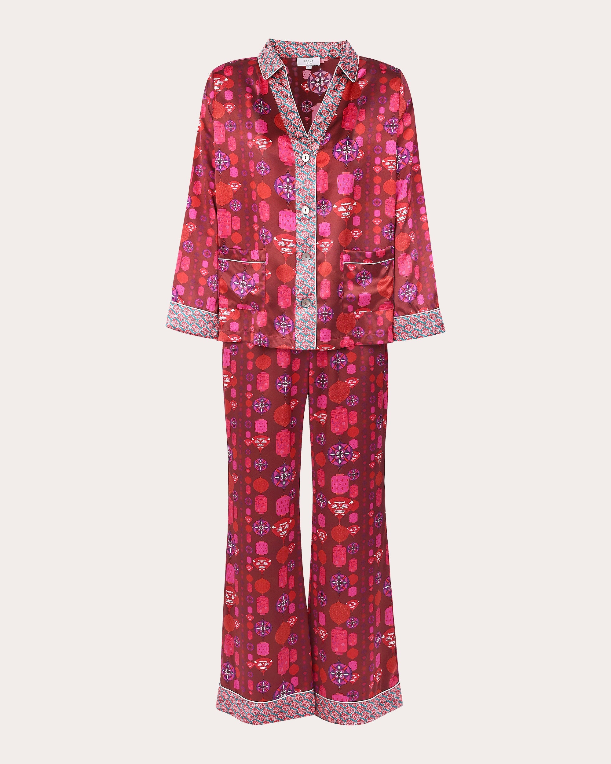 Tokyo Chochin Silk Pajama Set