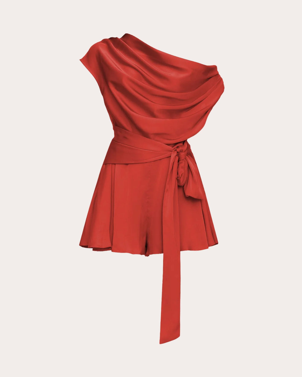 Edah Draped Satin Romper