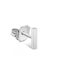 Polished Square Bar Stud Earring