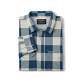 Twin Lakes Sport Shirt - Charcoal / Teal / Cream