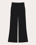 Fluid Wool Creased Flare Trousers