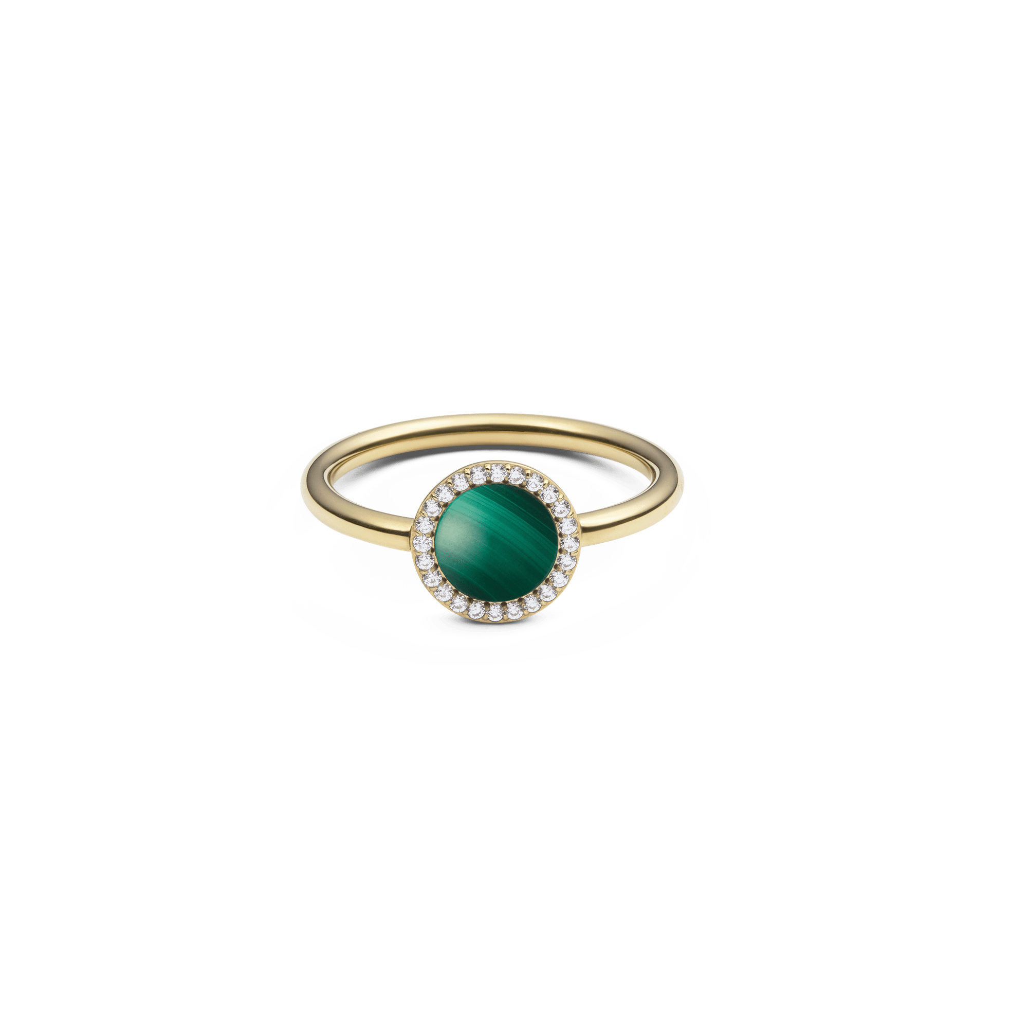Audrey Ring Malachite Gold