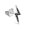 Black Diamond Lightning Bolt Stud Earring