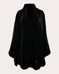 Emlyn Velvet Tie-Neck Mini Dress
