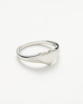 Engravable Heart Signet Ring | Sterling Silver