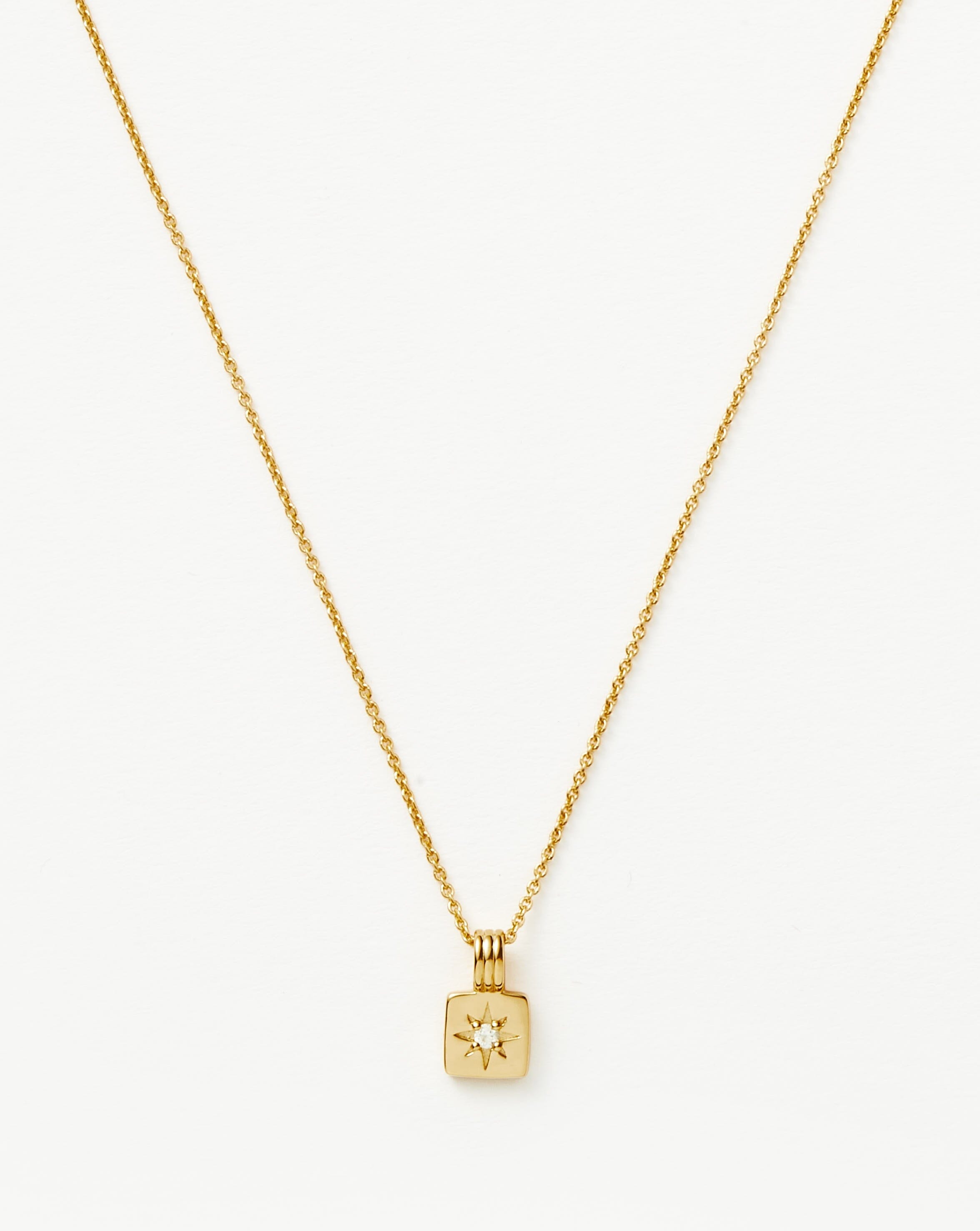Mini Star Ridge Pendant Necklace | 18ct Gold Vermeil