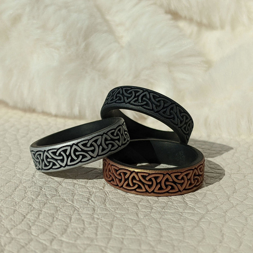 Trinity (Wider Design) Silicone Ring on Dual Layer 6mm