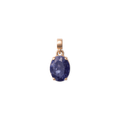 Blue Spot Oval Rose Gold Charm