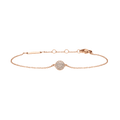 Pavé Crystal Pendant Bracelet Rose Gold