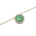 Audrey Necklace Jade Gold