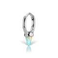 Opal Single Short Spike Hoop Earring (Non-Rotating)