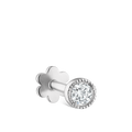 Scalloped Set Diamond Threaded Stud Earring