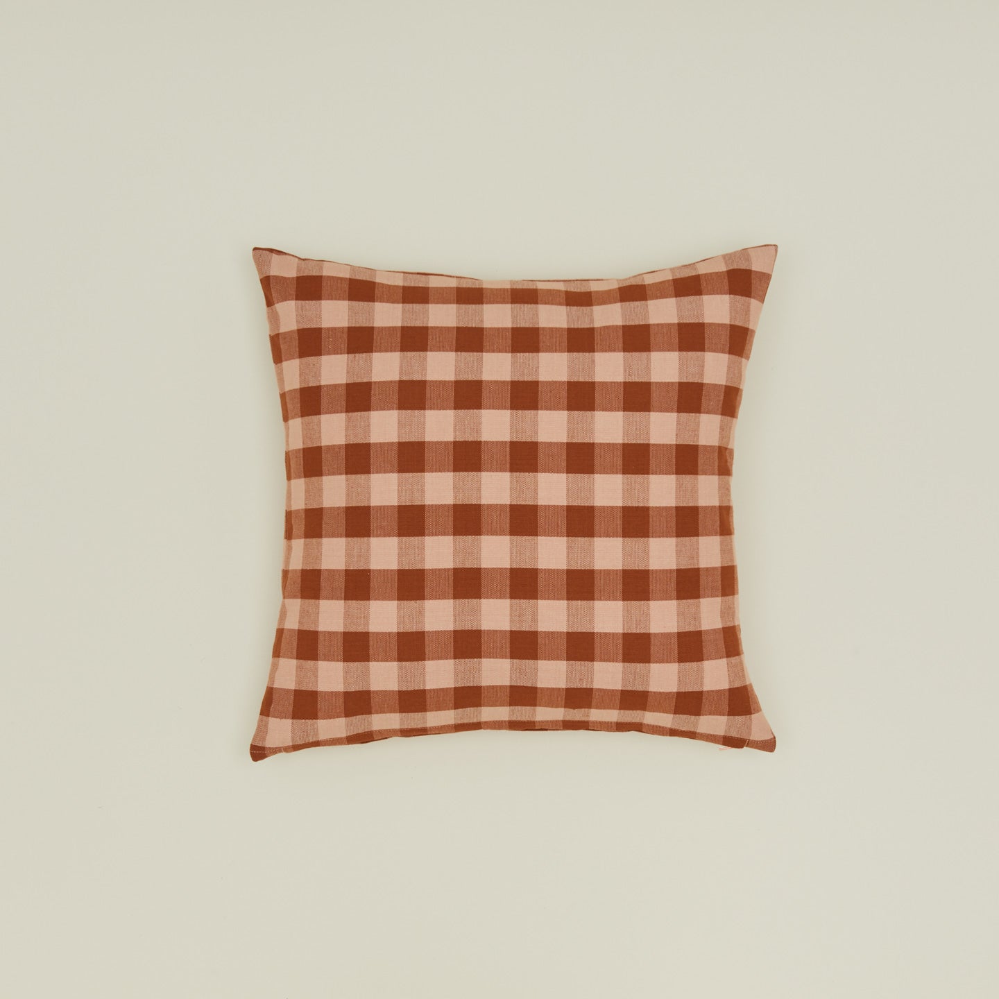 Essential Gingham 18x18 Pillow - Blush/Terracotta