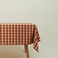 Essential Gingham Tablecloth - Blush/Terracotta