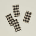Essential Gingham Dinner Napkin, Set of 4 - Light Grey/Black