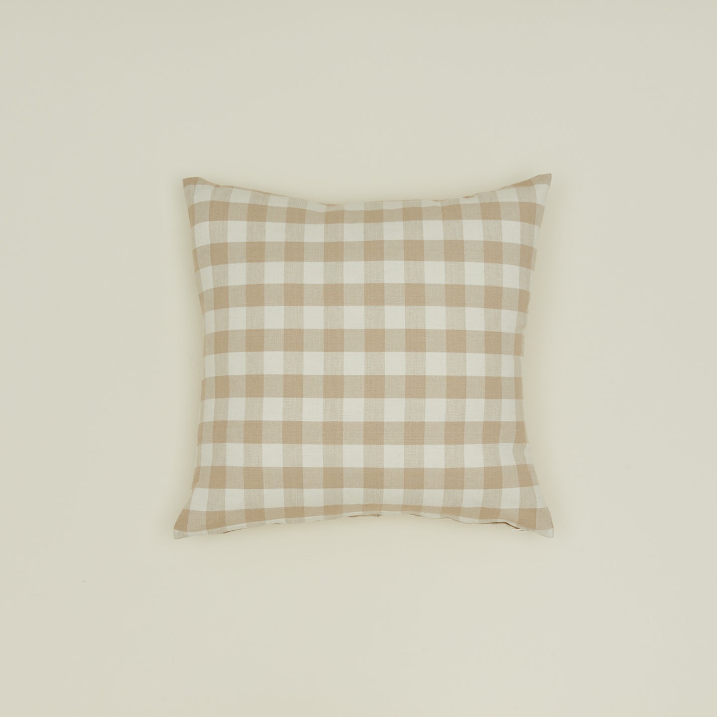 Essential Gingham 18x18 Pillow - Ivory/Flax