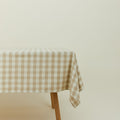 Essential Gingham Tablecloth - Ivory/Flax