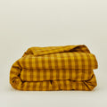 Essential Gingham Duvet - Mustard/Bronze