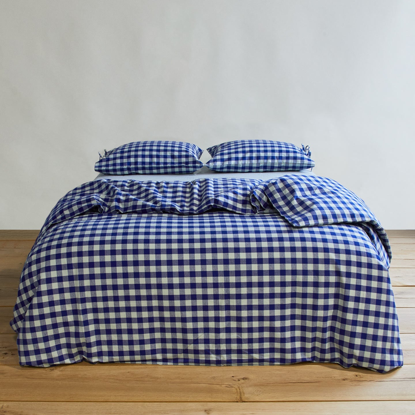 Essential Gingham Duvet - Sky/Blue