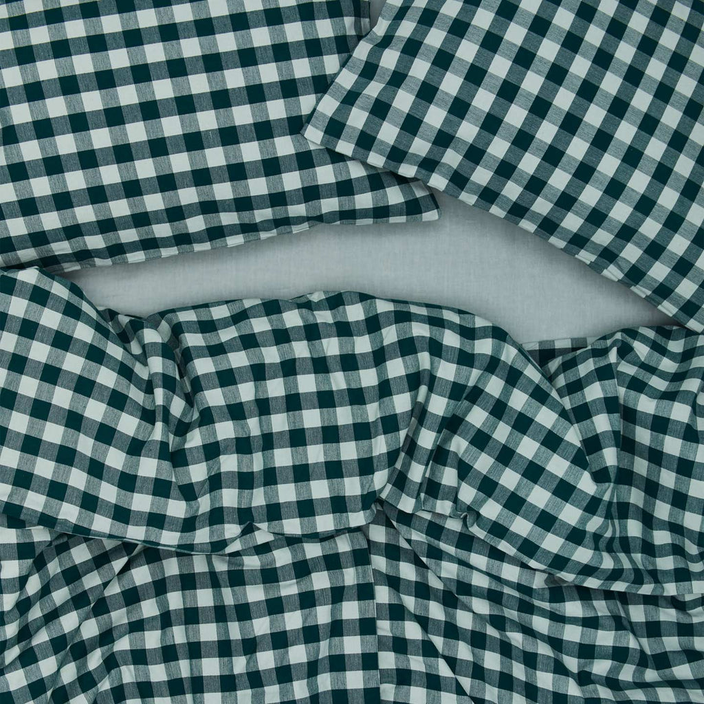 Essential Gingham Duvet - Sky/Peacock