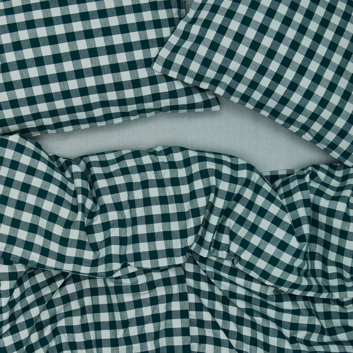 Essential Gingham Duvet - Sky/Peacock