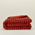 Essential Gingham Duvet - Red/Terracotta