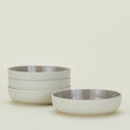 Essential Low Bowl, Set of 4 - Light Grey