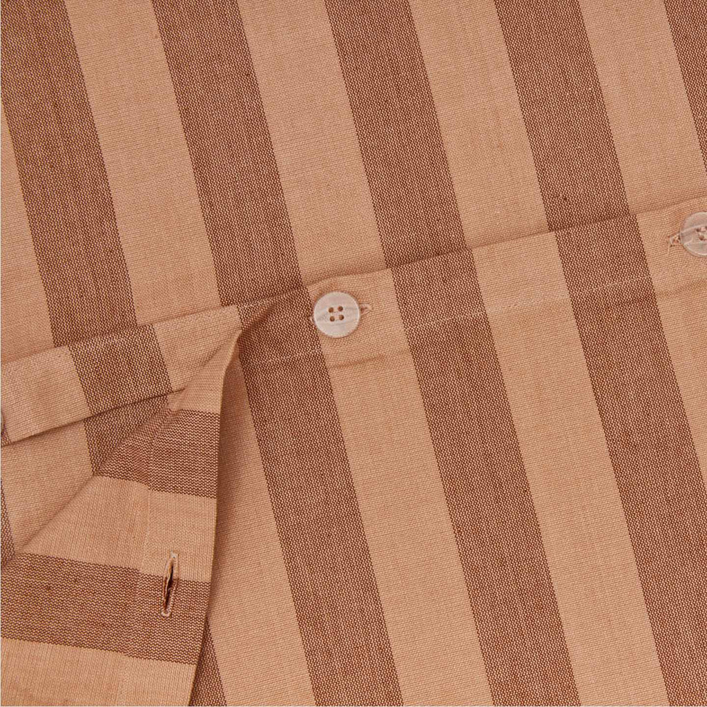 Essential Striped Duvet - Blush/Terracotta