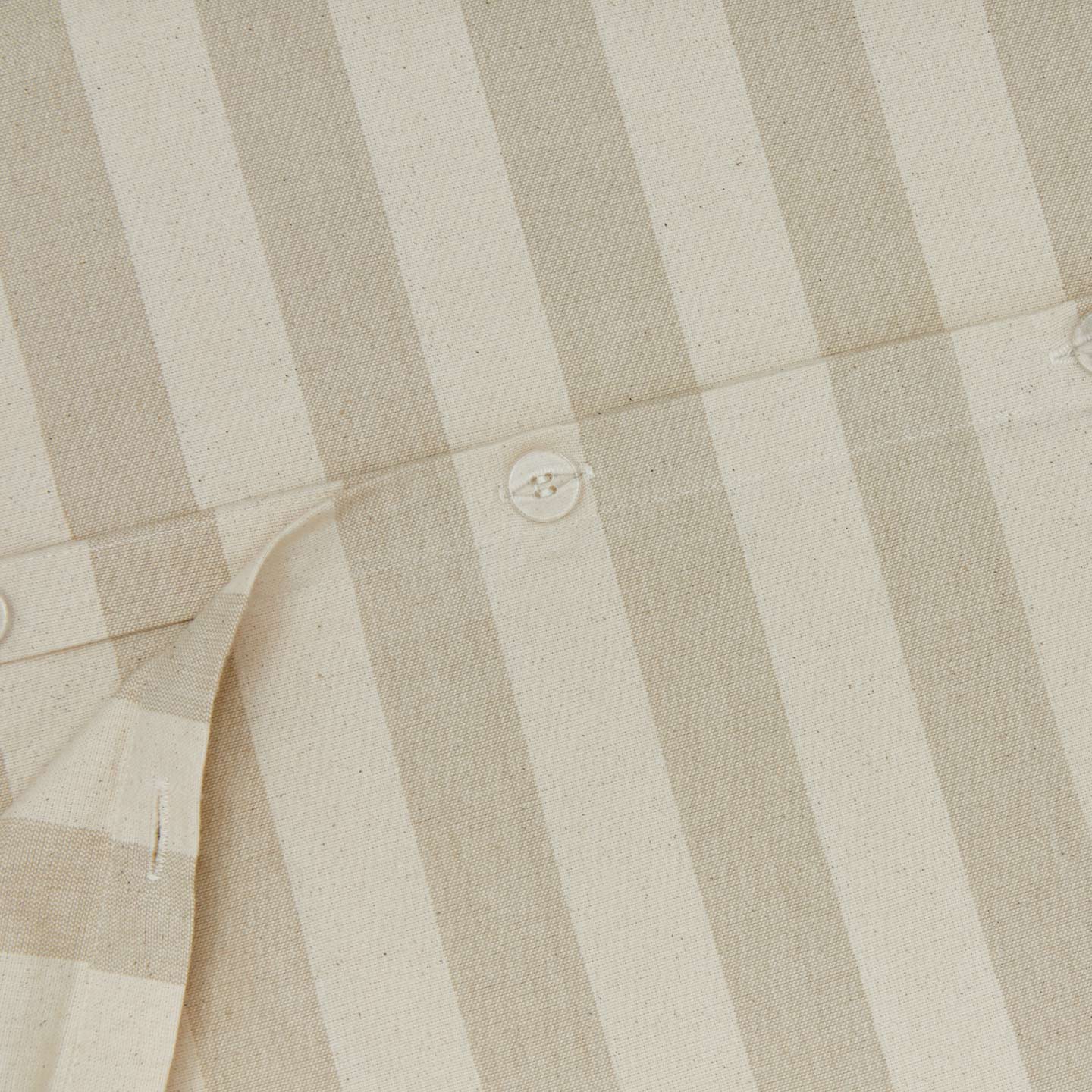 Essential Striped Duvet - Ivory/Flax