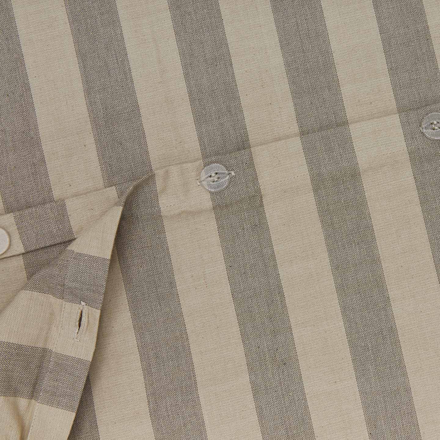 Essential Striped Duvet - Light Grey/Dark Grey