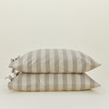 Essential Striped Pillowcases, Set of 2 - Light Grey/Dark Grey