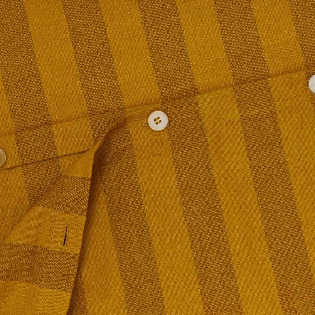 Essential Striped Duvet - Mustard/Bronze