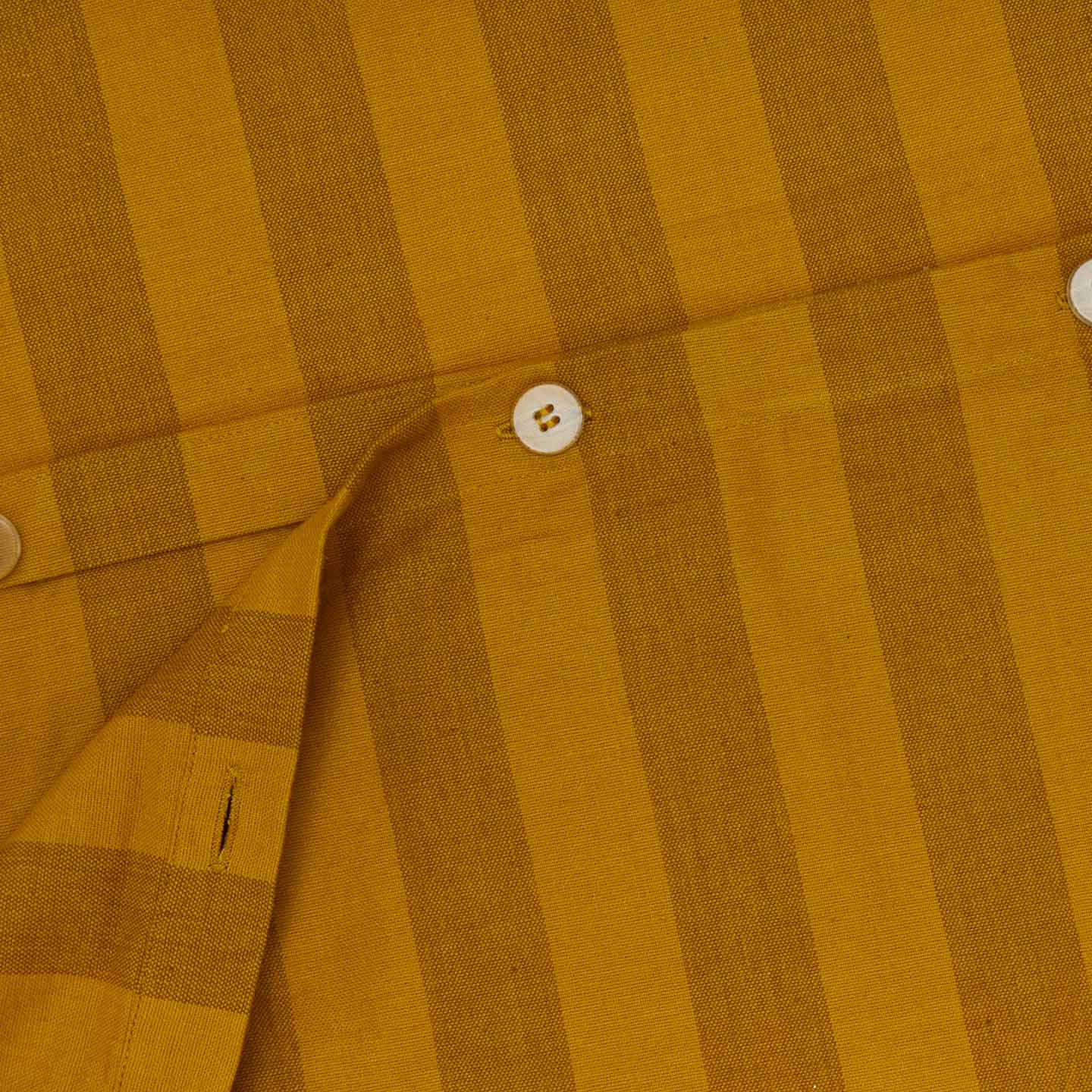 Essential Striped Duvet - Mustard/Bronze