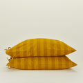 Essential Striped Pillowcases, Set of 2 - Mustard/Bronze