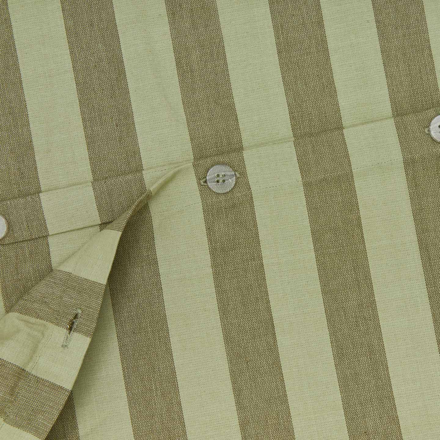Essential Striped Duvet - Sage/Olive