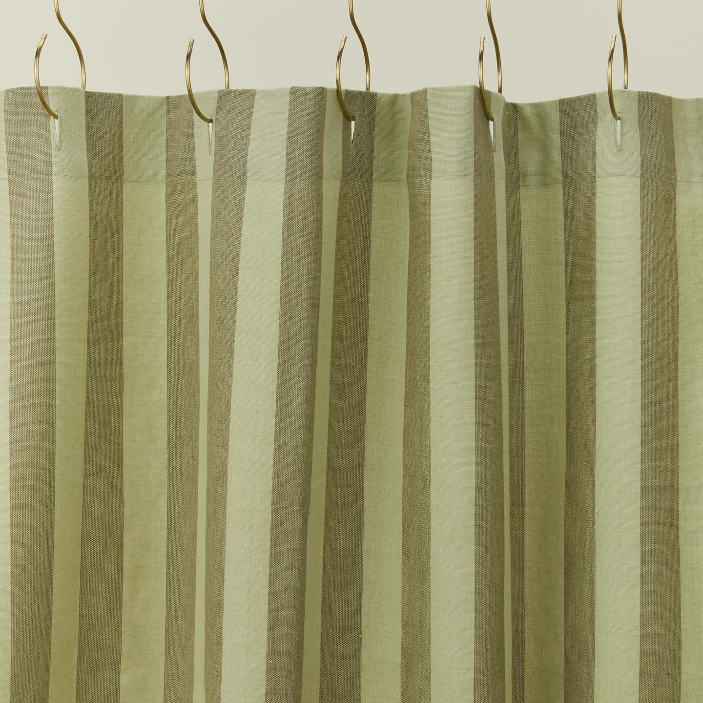 Essential Striped Shower Curtain - Sage/Olive