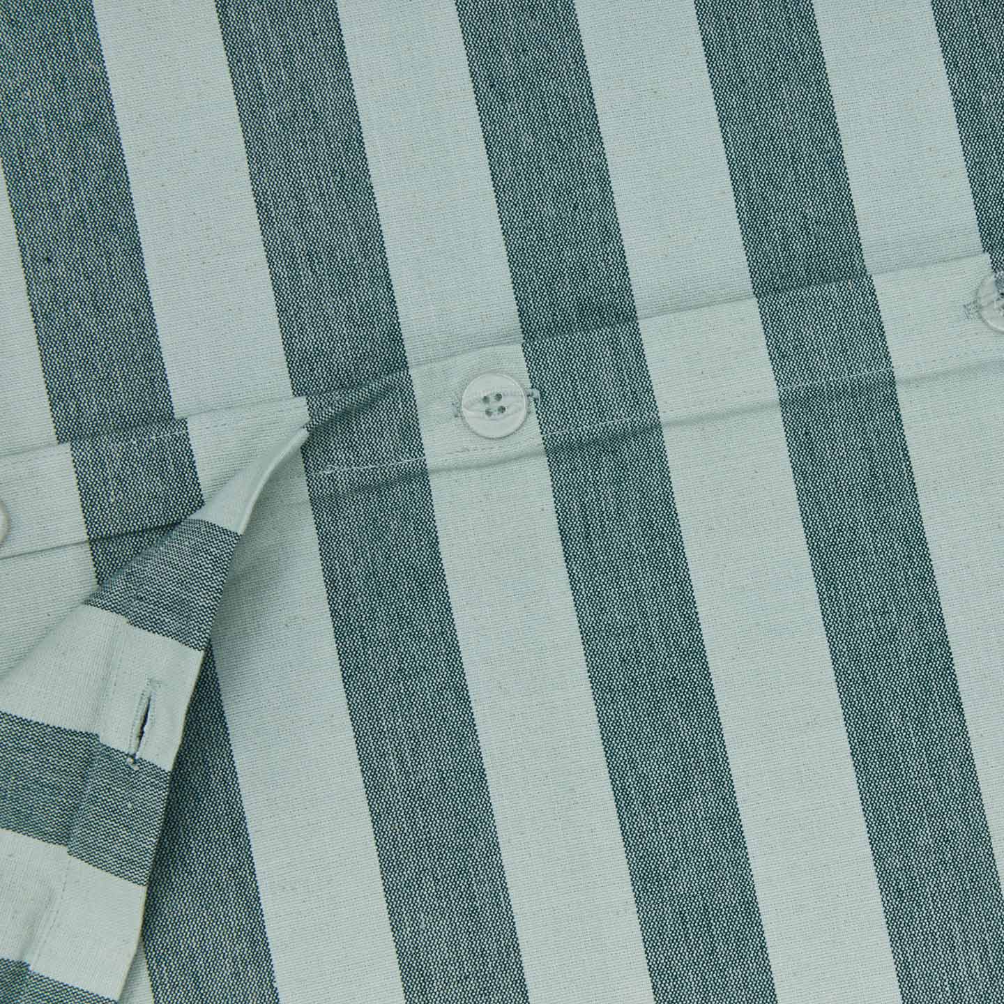 Essential Striped Duvet - Sky/Peacock
