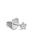 Diamond Solitaire Star Stud Earring