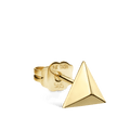 Faceted Triangle Stud Earring