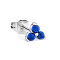Lapis Trinity Stud Earring